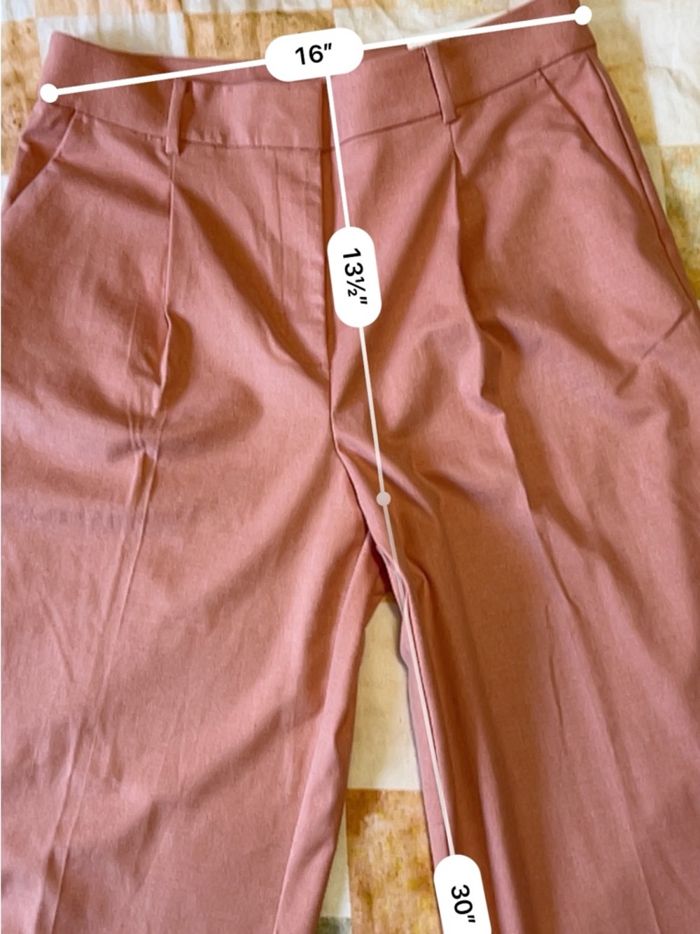 LOFT Rose-Pink Wide-Leg High-Rise Trousers - Picture 8 of 9